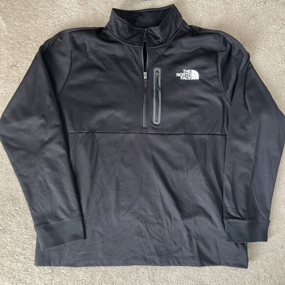 North Face 1/4 Zip Pioneer Peak Jacket Mens XXL Black Fleece Lined Lightweight - Picture 1 of 7